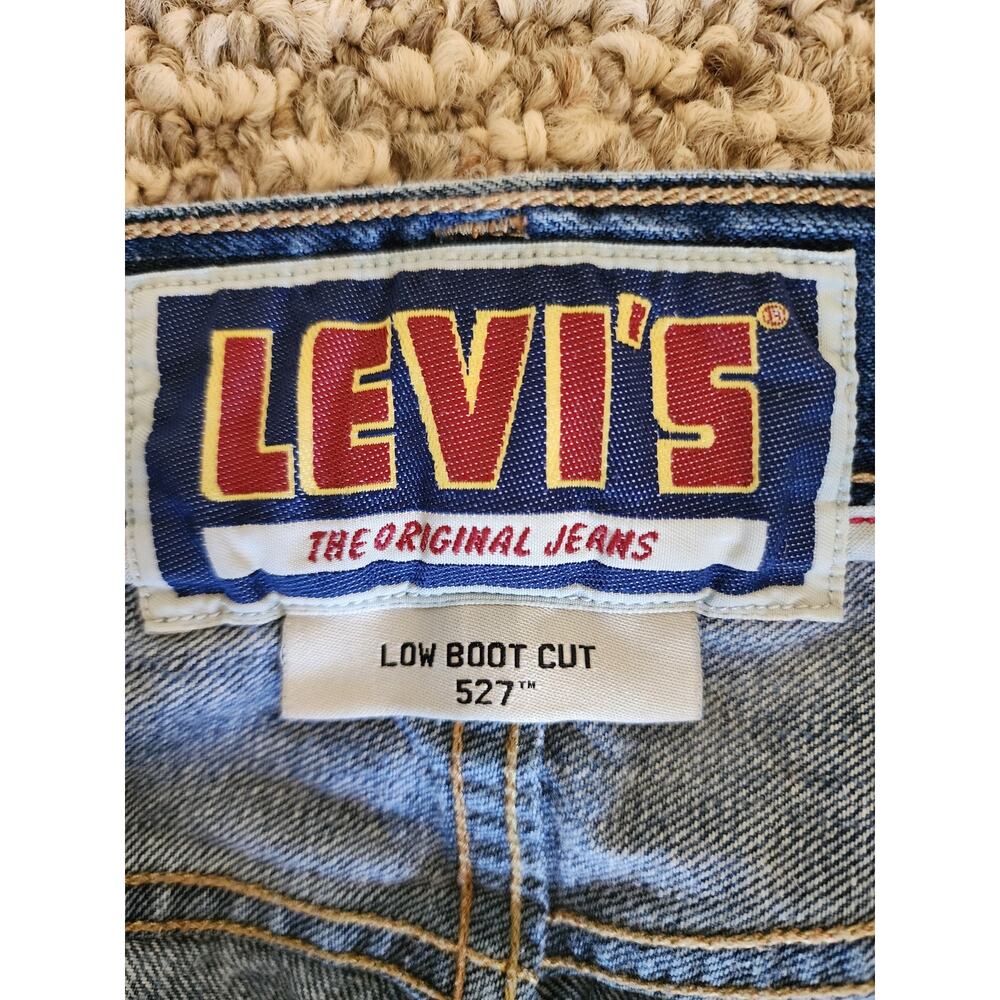 Levis Jeans Men's 34x30 Blue Denim 527 Low Boot Cut Cowboy Outdoor Western - Picture 5 of 10